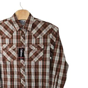 Wrangler 20X Classic Fit Plaid Long Sleeve Snap Front Western Shirt Men's Large